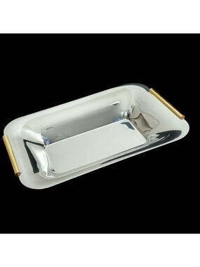 Vintage Summit 18/10 Stainless Steel Two Tone Rectangular Tray Made in Italy